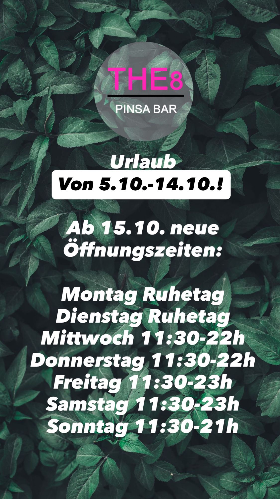 Winteröffnungszeiten